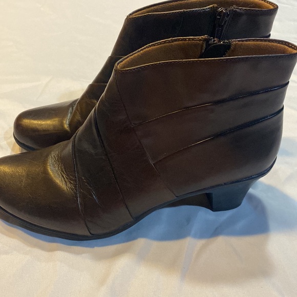 Earth Spirit Ankle Bootie size 8 leather upper Flora Brown - Picture 10 of 12